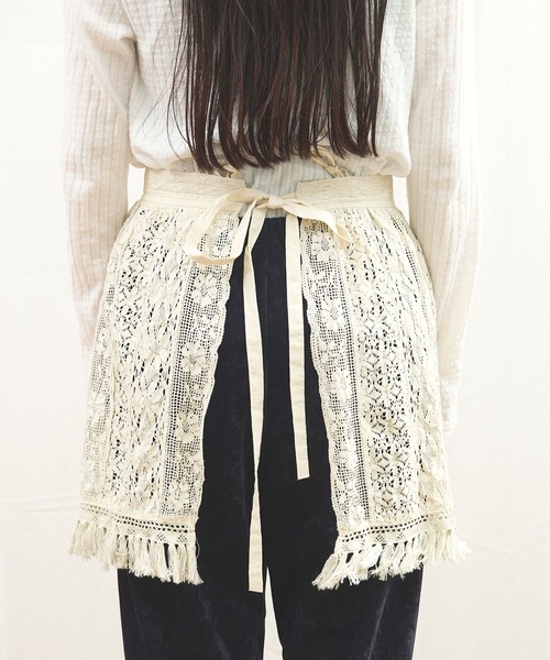 fig Ｌondon（フィグロンドン）の「_Carol apron（スカート・レディース・ブラック/アイボリー・FREE）」の7枚目の写真