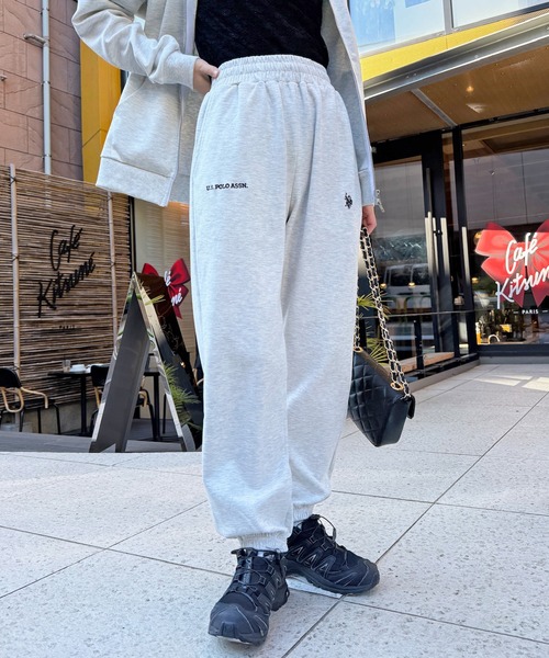 U.S. POLO ASSN.（ユーエスポロアッスン）の「【U.S. POLO ASSN.】ダブルフェイスロイヤルスウェットパンツ メンズ、ウィメンズで着れるサイズ展開！ セットアップスウェット&フーディパーカー展開あり（スウェットパンツ・レディース・ホワイト/グレー/ネイビー/ブラック/ピンク/ライトグレー/グリーン/レッド・XL/L/M/S）」の3枚目の写真