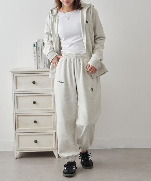 U.S. POLO ASSN.（ユーエスポロアッスン）の「【U.S. POLO ASSN.】ダブルフェイスロイヤルスウェットパンツ メンズ、ウィメンズで着れるサイズ展開！ セットアップスウェット&フーディパーカー展開あり（スウェットパンツ・レディース・ホワイト/グレー/ネイビー/ブラック/ピンク/ライトグレー/グリーン/レッド・XL/L/M/S）」の21枚目の写真