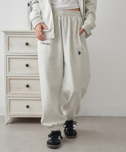 U.S. POLO ASSN.（ユーエスポロアッスン）の「【U.S. POLO ASSN.】ダブルフェイスロイヤルスウェットパンツ メンズ、ウィメンズで着れるサイズ展開！ セットアップスウェット&フーディパーカー展開あり（スウェットパンツ・レディース・ホワイト/グレー/ネイビー/ブラック/ピンク/ライトグレー/グリーン/レッド・XL/L/M/S）」の17枚目の写真