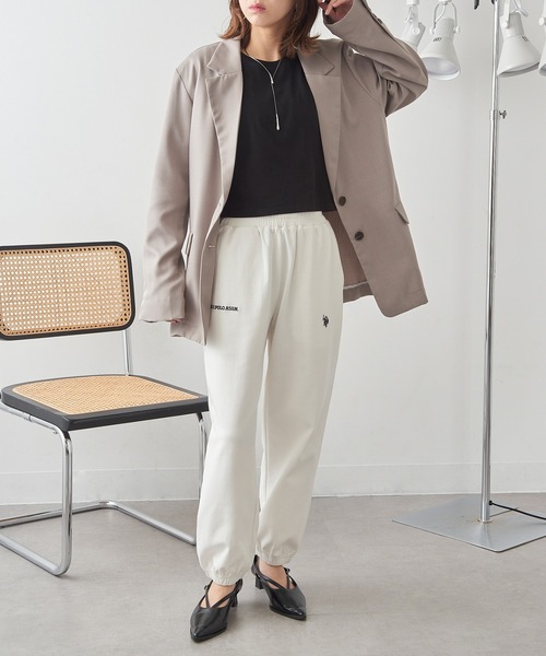 U.S. POLO ASSN.（ユーエスポロアッスン）の「【U.S. POLO ASSN.】ダブルフェイスロイヤルスウェットパンツ メンズ、ウィメンズで着れるサイズ展開！ セットアップスウェット&フーディパーカー展開あり（スウェットパンツ・レディース・ホワイト/グレー/ネイビー/ブラック/ピンク/ライトグレー/グリーン/レッド・XL/L/M/S）」の14枚目の写真