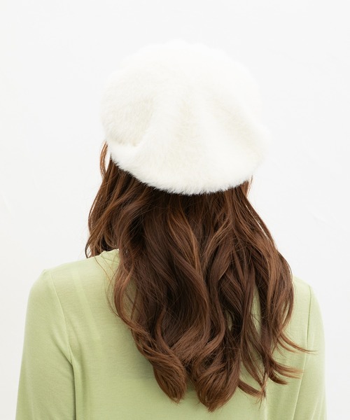 Honeys（ハニーズ）の「シャギーベレー帽（ハンチング/ベレー帽・レディース・モカ/グレー/アイボリー/レオパード・FREE）」の7枚目の写真