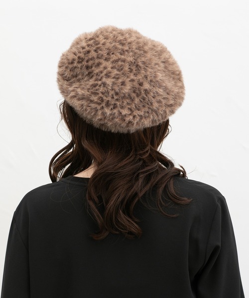 Honeys（ハニーズ）の「シャギーベレー帽（ハンチング/ベレー帽・レディース・モカ/グレー/アイボリー/レオパード・FREE）」の15枚目の写真