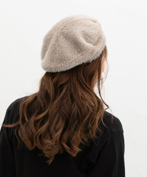 Honeys（ハニーズ）の「シャギーベレー帽（ハンチング/ベレー帽・レディース・モカ/グレー/アイボリー/レオパード・FREE）」の19枚目の写真