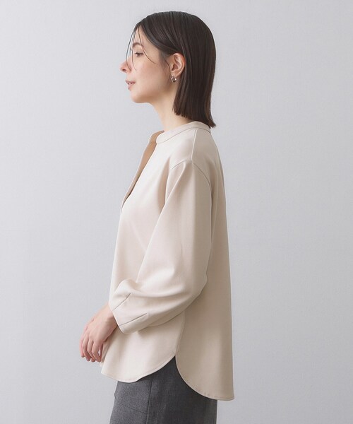 OPAQUE.CLIP（オペークドットクリップ）の「スキッパートップス【吸水速乾/UVケア/洗濯機OK】（Tシャツ/カットソー・レディース・ホワイト/ブラック/ネイビー/ライトベージュ・36/40/42/38）」の17枚目の写真