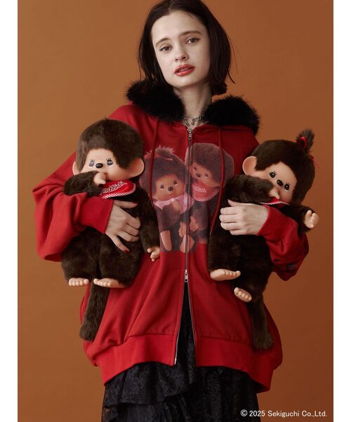 jouetie（ジュエティ）の「【monchhichi×jouetie】ファードッキングZIP