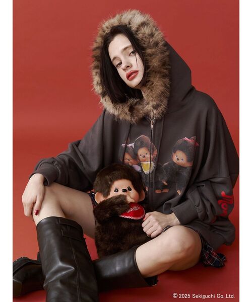 jouetie（ジュエティ）の「【monchhichi×jouetie】ファードッキングZIP