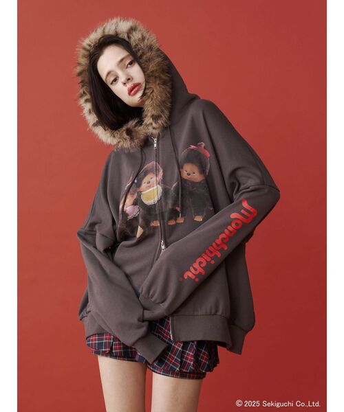 jouetie（ジュエティ）の「【monchhichi×jouetie】ファードッキングZIP