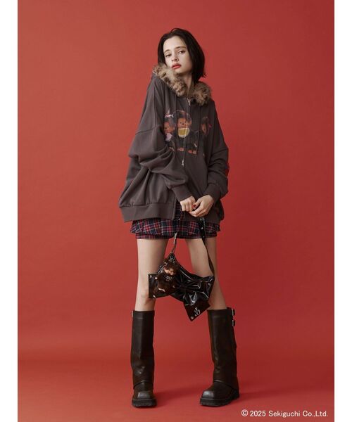 モンチッチ jouetie コラボ ファードッキングZIPフーディ パーカー monchhichi×jouetie】ファードッキングZIPフーディ｜ジュエティ