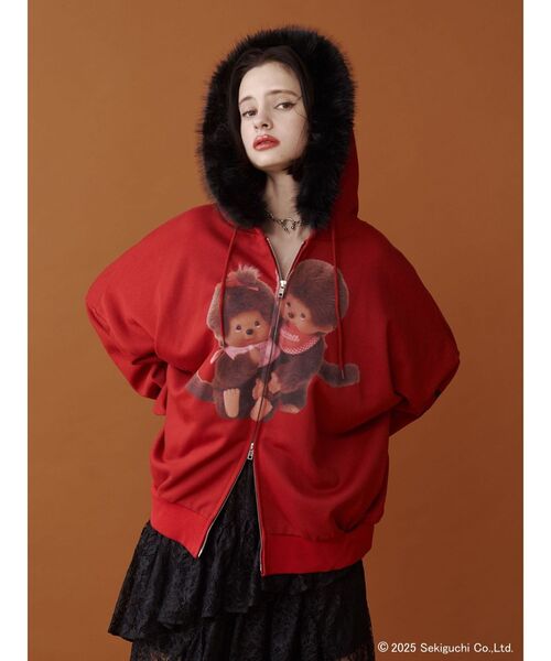 jouetie（ジュエティ）の「【monchhichi×jouetie】ファードッキングZIP