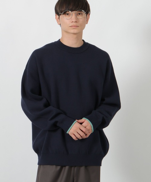 LAKOLE（ラコレ）の「セッケツ配色ニットプルオーバー / 580300（ニット/セーター・メンズ・グリーン/オレンジ/ベージュ/ネイビー・LARGE/MEDIUM）」の4枚目の写真