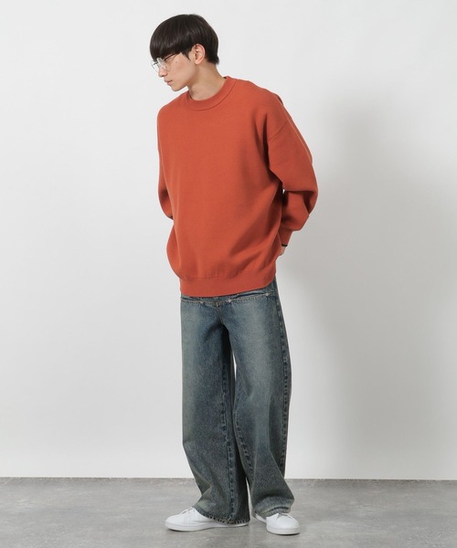 LAKOLE（ラコレ）の「セッケツ配色ニットプルオーバー / 580300（ニット/セーター・メンズ・グリーン/オレンジ/ベージュ/ネイビー・LARGE/MEDIUM）」の11枚目の写真