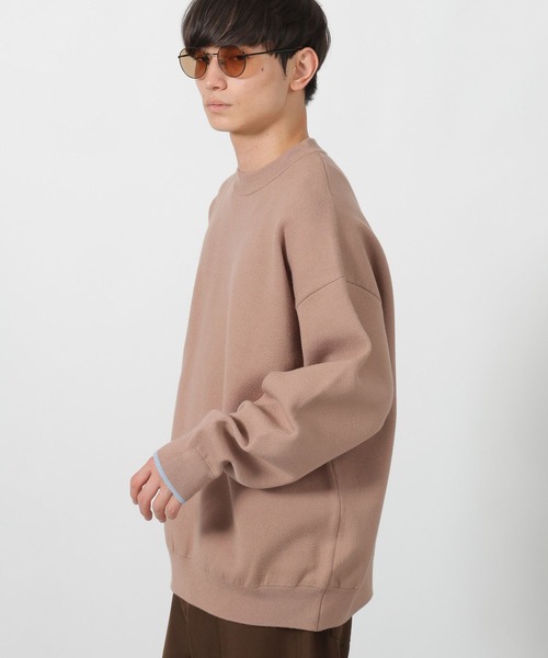 LAKOLE（ラコレ）の「セッケツ配色ニットプルオーバー / 580300（ニット/セーター・メンズ・グリーン/オレンジ/ベージュ/ネイビー・LARGE/MEDIUM）」の5枚目の写真