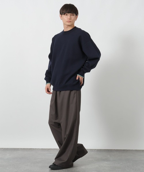 LAKOLE（ラコレ）の「セッケツ配色ニットプルオーバー / 580300（ニット/セーター・メンズ・グリーン/オレンジ/ベージュ/ネイビー・LARGE/MEDIUM）」の8枚目の写真