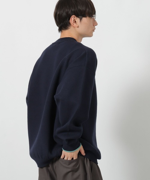 LAKOLE（ラコレ）の「セッケツ配色ニットプルオーバー / 580300（ニット/セーター・メンズ・グリーン/オレンジ/ベージュ/ネイビー・LARGE/MEDIUM）」の10枚目の写真