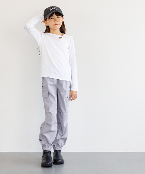 coca(coca)(コカ)の「キッズ ハート刺繍ジョガーパンツ(その他パンツ・キッズ・ラベンダー/ブラック/アイボリー・140/130/150/120)」の22枚目の写真