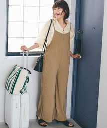 リブ　イン　コンフォート　驚くほどの伸びやかさでとってもらくちんなプリーツ素材のオールインワン