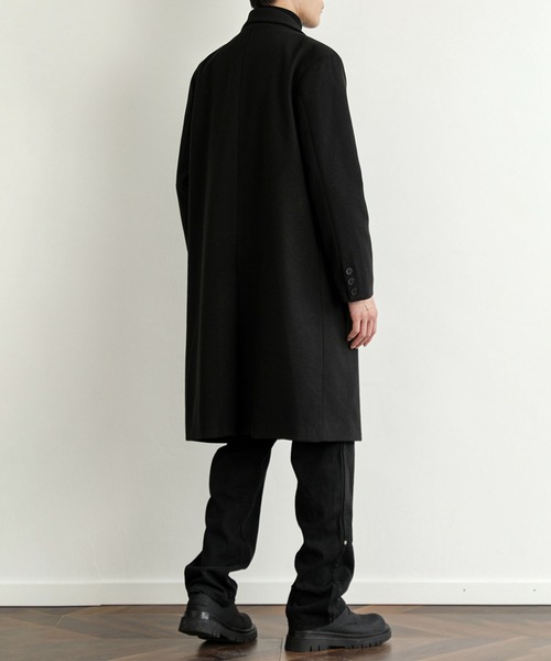 aimoha（アイモハ）の「クラッシックチェスターコート/Classic Chester Coat (AW)（チェスターコート・メンズ・ブラック/ダークグレー・MEDIUM/LARGE）」の12枚目の写真