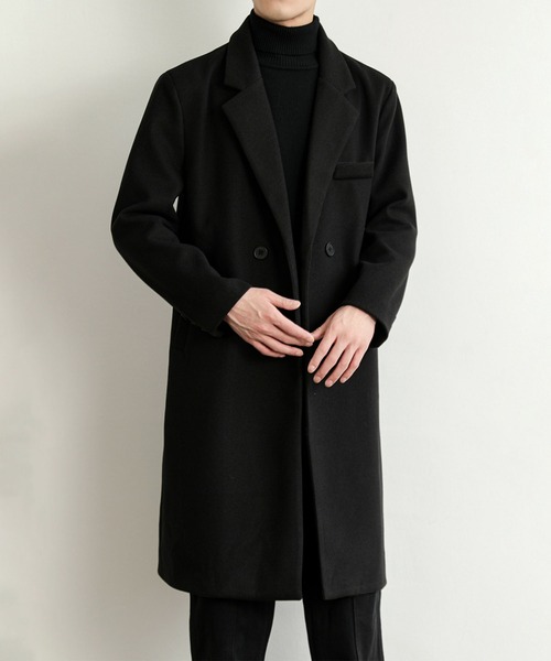 aimoha（アイモハ）の「クラッシックチェスターコート/Classic Chester Coat (AW)（チェスターコート・メンズ・ブラック/ダークグレー・MEDIUM/LARGE）」の19枚目の写真