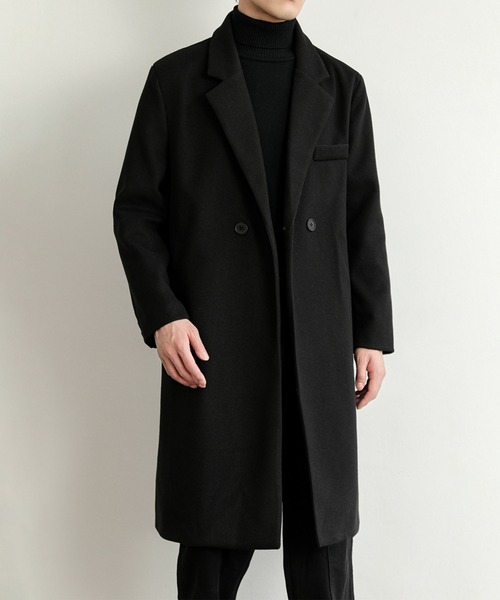 aimoha（アイモハ）の「クラッシックチェスターコート/Classic Chester Coat (AW)（チェスターコート・メンズ・ブラック/ダークグレー・MEDIUM/LARGE）」の20枚目の写真