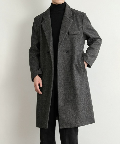aimoha（アイモハ）の「クラッシックチェスターコート/Classic Chester Coat (AW)（チェスターコート・メンズ・ブラック/ダークグレー・MEDIUM/LARGE）」の9枚目の写真