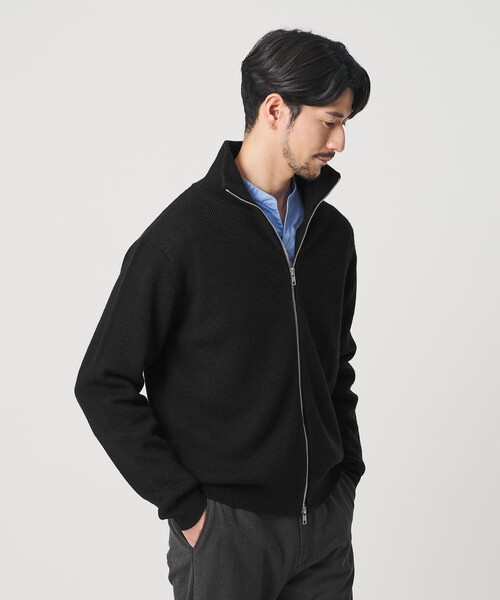 BEAUTY&YOUTH UNITED ARROWS（ビューティーアンドユースユナイテッドアローズ）の「【WEB限定 WARDROBE SMART】ウォッシャブル ドライバーズジャケット（カーディガン/ボレロ・メンズ・ダークグレー/ダークブラウン/ブラック・S/M/L/XL）」の5枚目の写真