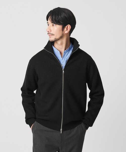 BEAUTY&YOUTH UNITED ARROWS（ビューティーアンドユースユナイテッドアローズ）の「【WEB限定 WARDROBE SMART】ウォッシャブル ドライバーズジャケット（カーディガン/ボレロ・メンズ・ダークグレー/ダークブラウン/ブラック・S/M/L/XL）」の7枚目の写真