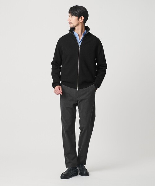 BEAUTY&YOUTH UNITED ARROWS（ビューティーアンドユースユナイテッドアローズ）の「【WEB限定 WARDROBE SMART】ウォッシャブル ドライバーズジャケット（カーディガン/ボレロ・メンズ・ダークグレー/ダークブラウン/ブラック・S/M/L/XL）」の8枚目の写真