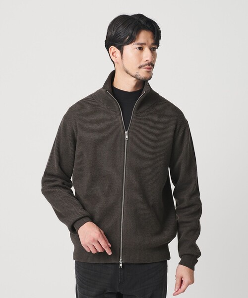 BEAUTY&YOUTH UNITED ARROWS（ビューティーアンドユースユナイテッドアローズ）の「【WEB限定 WARDROBE SMART】ウォッシャブル ドライバーズジャケット（カーディガン/ボレロ・メンズ・ダークグレー/ダークブラウン/ブラック・S/M/L/XL）」の16枚目の写真