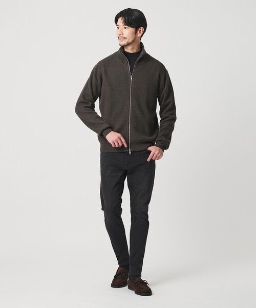 BEAUTY&YOUTH UNITED ARROWS（ビューティーアンドユースユナイテッドアローズ）の「【WEB限定 WARDROBE SMART】ウォッシャブル ドライバーズジャケット（カーディガン/ボレロ・メンズ・ダークグレー/ダークブラウン/ブラック・S/M/L/XL）」の17枚目の写真