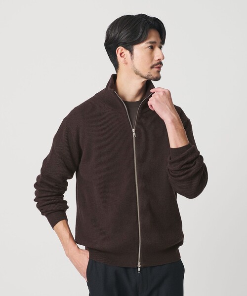 BEAUTY&YOUTH UNITED ARROWS（ビューティーアンドユースユナイテッドアローズ）の「【WEB限定 WARDROBE SMART】ウォッシャブル ドライバーズジャケット（カーディガン/ボレロ・メンズ・ダークグレー/ダークブラウン/ブラック・S/M/L/XL）」の19枚目の写真