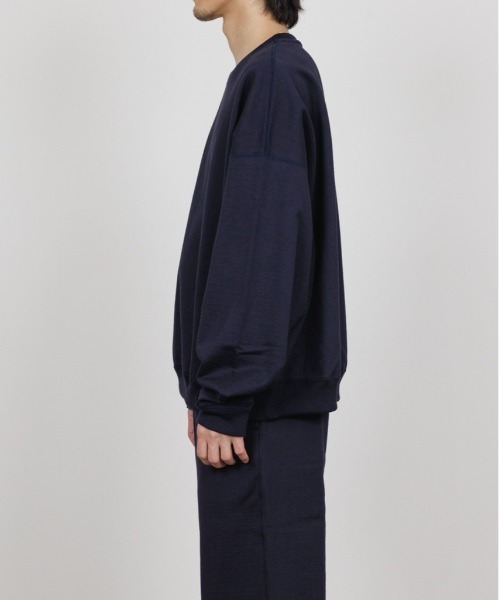 markaware(マーカウェア)の「【MARKAWARE】HUGE SHORT SWEAT/スラックスに合う,360度美シルエットショートスウェット(スウェット・メンズ・ブラック/グレー/ダークグレー/ダークネイビー・1/2)」の7枚目の写真