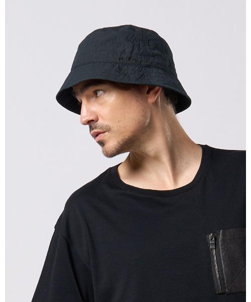 wjk(ダヴルジェイケイ)の「solid bucket hat(ハット・メンズ・ライトグレー/ダークネイビー/チャコール・FREE)」の3枚目の写真