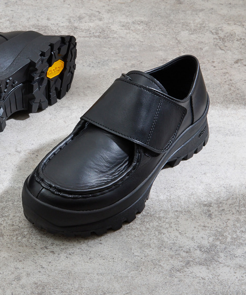 PADRONE(パドローネ)の「PADRONE パドローネ / VELCRO STRAP SHOES with 884C Vibram ビブラムソールベルクロストラップチロリアンブーツ / PU8840-2008(ブーツ・メンズ・ブラック・41/42/43/40)」の1枚目の写真
