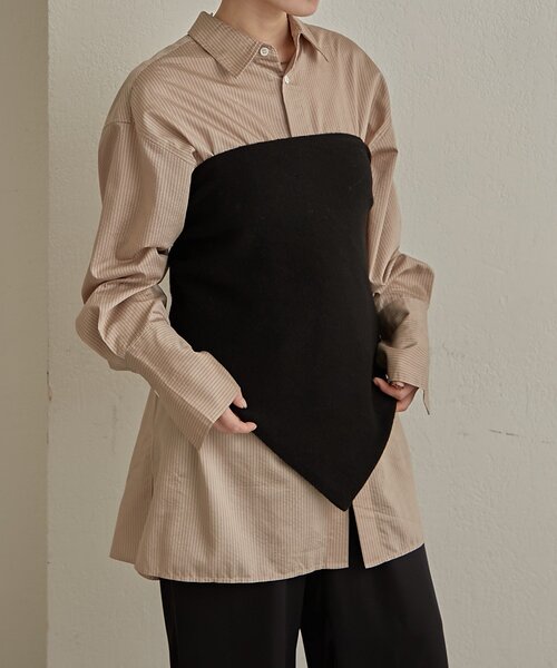 Omekashi（オメカシ）の「三角ストール（ストール/ショール・レディース・ブラウン/ベージュ/グレー/ブラック・ONE SIZE）」の7枚目の写真