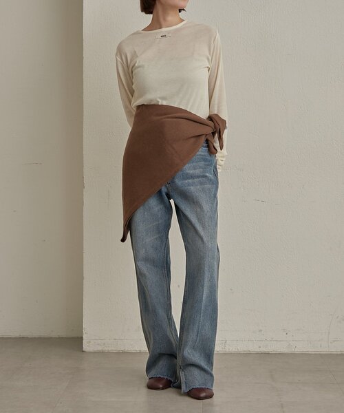 Omekashi（オメカシ）の「三角ストール（ストール/ショール・レディース・ブラウン/ベージュ/グレー/ブラック・ONE SIZE）」の20枚目の写真