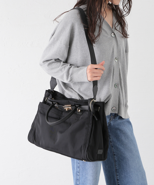 story.(ストーリー)の「Story. /ストーリーBELTED TOTE L(トートバッグ・レディース・ブラック・FREE)」の21枚目の写真
