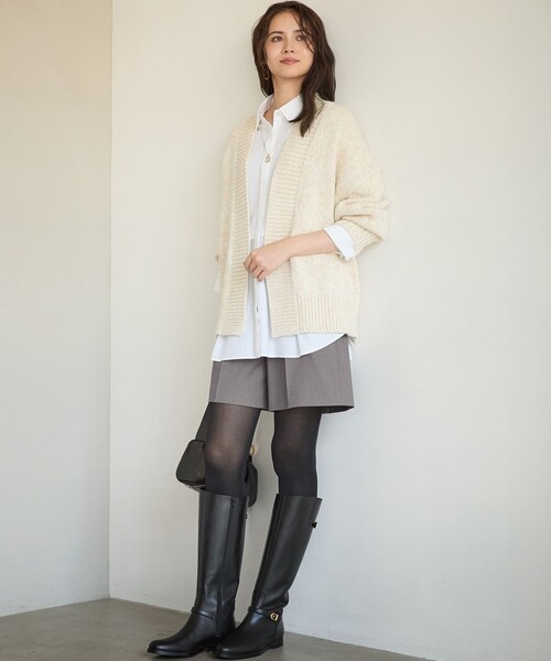 23区 S（ニジュウサンクチイサイサイズ）の「【SLOW/一部店舗限定】TRストレッチ ショートパンツ（その他パンツ・レディース・ライトグレー系/ブラック系・32）」の5枚目の写真