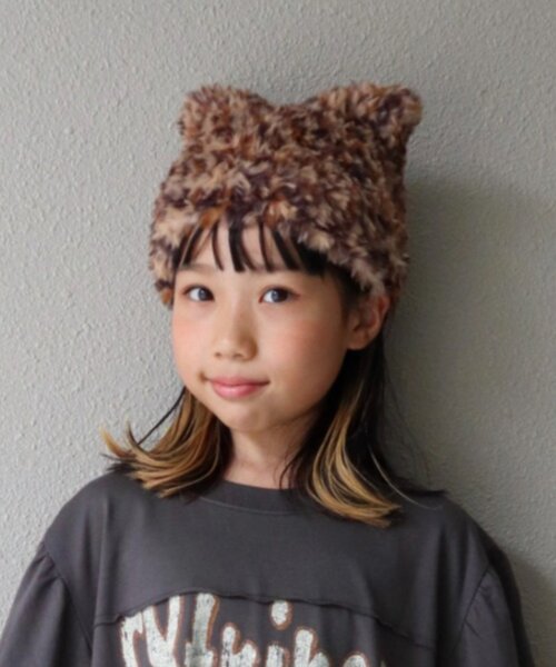 KIDS】ねこ耳ファー帽子（ニットキャップ/ビーニー）｜CIAOPANIC TYPY
