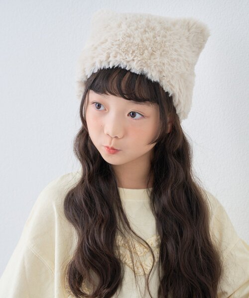 KIDS】ねこ耳ファー帽子（ニットキャップ/ビーニー）｜CIAOPANIC