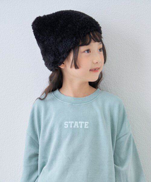 CIAOPANIC TYPY（チャオパニックティピー）の「【KIDS】ねこ耳ファー帽子（ニットキャップ/ビーニー・キッズ・グレー/ブラウン/ブラック/オフホワイト・ONE SIZE）」の5枚目の写真