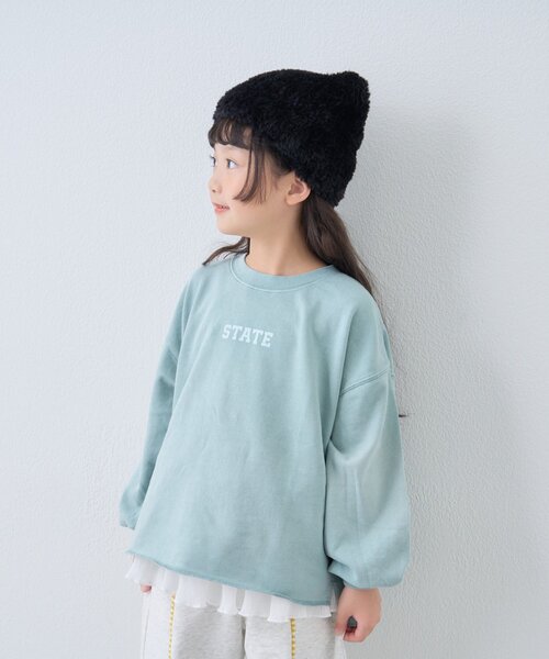 CIAOPANIC TYPY（チャオパニックティピー）の「【KIDS】ねこ耳ファー帽子（ニットキャップ/ビーニー・キッズ・グレー/ブラウン/ブラック/オフホワイト・ONE SIZE）」の6枚目の写真