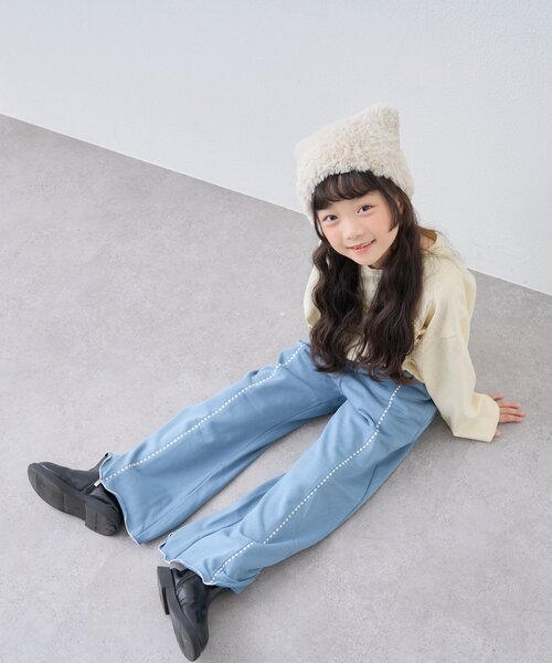 CIAOPANIC TYPY（チャオパニックティピー）の「【KIDS】ねこ耳ファー帽子（ニットキャップ/ビーニー・キッズ・グレー/ブラウン/ブラック/オフホワイト・ONE SIZE）」の12枚目の写真