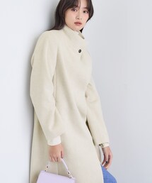 INDIVI | 【名品コート／日本製】ウール100％スタンドカラーロングコート(その他アウター)