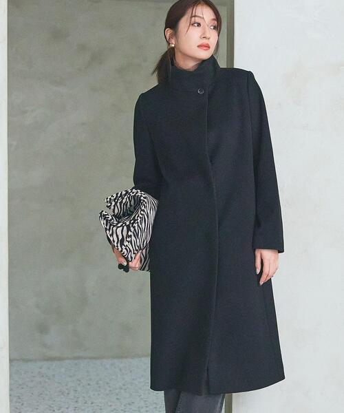 超美品　インディヴィ　INDIVI カシミヤ　100%コート　大きいサイズ 定番人気！名品コート日本製】ウール100チェスターコート