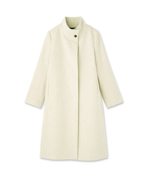 INDIVI（インディヴィ）の「【名品コート／日本製】ウール100％スタンドカラーロングコート（その他アウター・レディース・アイボリー系8/ブラック/キャメル/グレー系4・05/13/36/38/40/15 /03/19）」の5枚目の写真