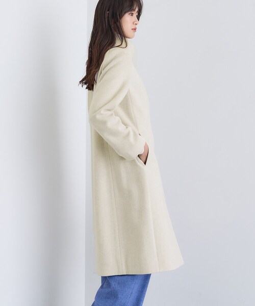 INDIVI（インディヴィ）の「【名品コート／日本製】ウール100％スタンドカラーロングコート（その他アウター・レディース・アイボリー系8/ブラック/キャメル/グレー系4・05/13/36/38/40/15 /03/19）」の11枚目の写真