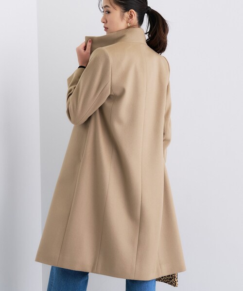 INDIVI（インディヴィ）の「【名品コート／日本製】ウール100％スタンドカラーロングコート（その他アウター・レディース・アイボリー系8/ブラック/キャメル/グレー系4・05/13/36/38/40/15 /03/19）」の15枚目の写真