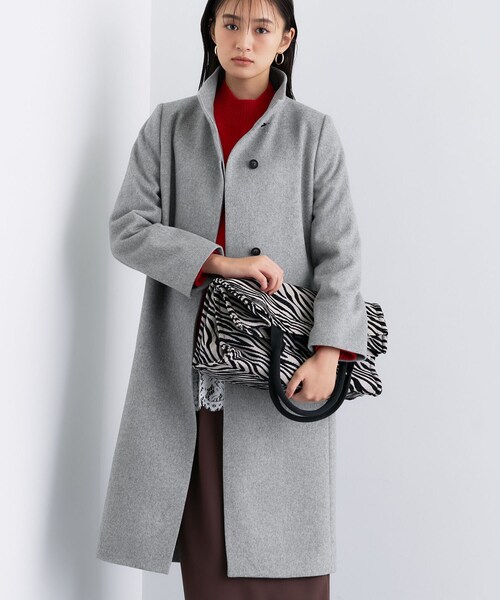 INDIVI（インディヴィ）の「【名品コート／日本製】ウール100％スタンドカラーロングコート（その他アウター・レディース・アイボリー系8/ブラック/キャメル/グレー系4・05/13/36/38/40/15 /03/19）」の18枚目の写真