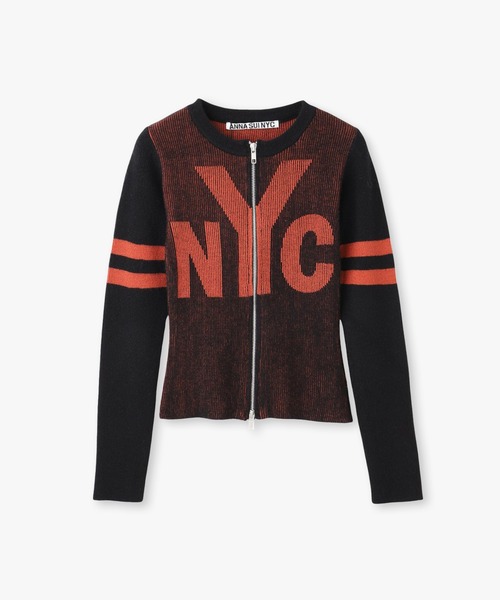 ANNA SUI NYC(アナ スイ エヌ ワイ シー)の「NYC配色ZIPカーデ(カーディガン/ボレロ・レディース・グレー/ブラック・FREE)」の7枚目の写真